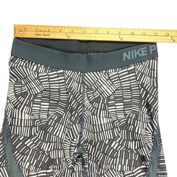 Nike Pro Hypercool Tidal Capri Legging M Gray Workout Yoga Gym Training Pull On - Picture 8 of 13